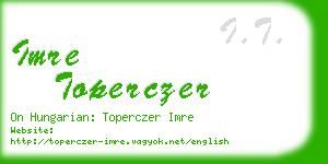 imre toperczer business card